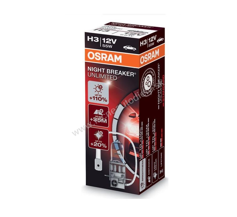 OSRAM H3 NIGHT BREAKER UNLIMITED 12V 55W