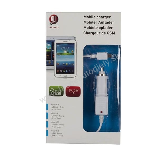 Nabíjačka MINI USB 1A 12/24V