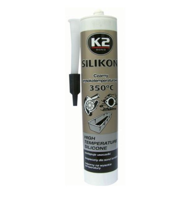 K2 Silikon čierny KARTUŠ